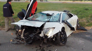 Lamborghini Crashes After Racing An R/C Helicopter